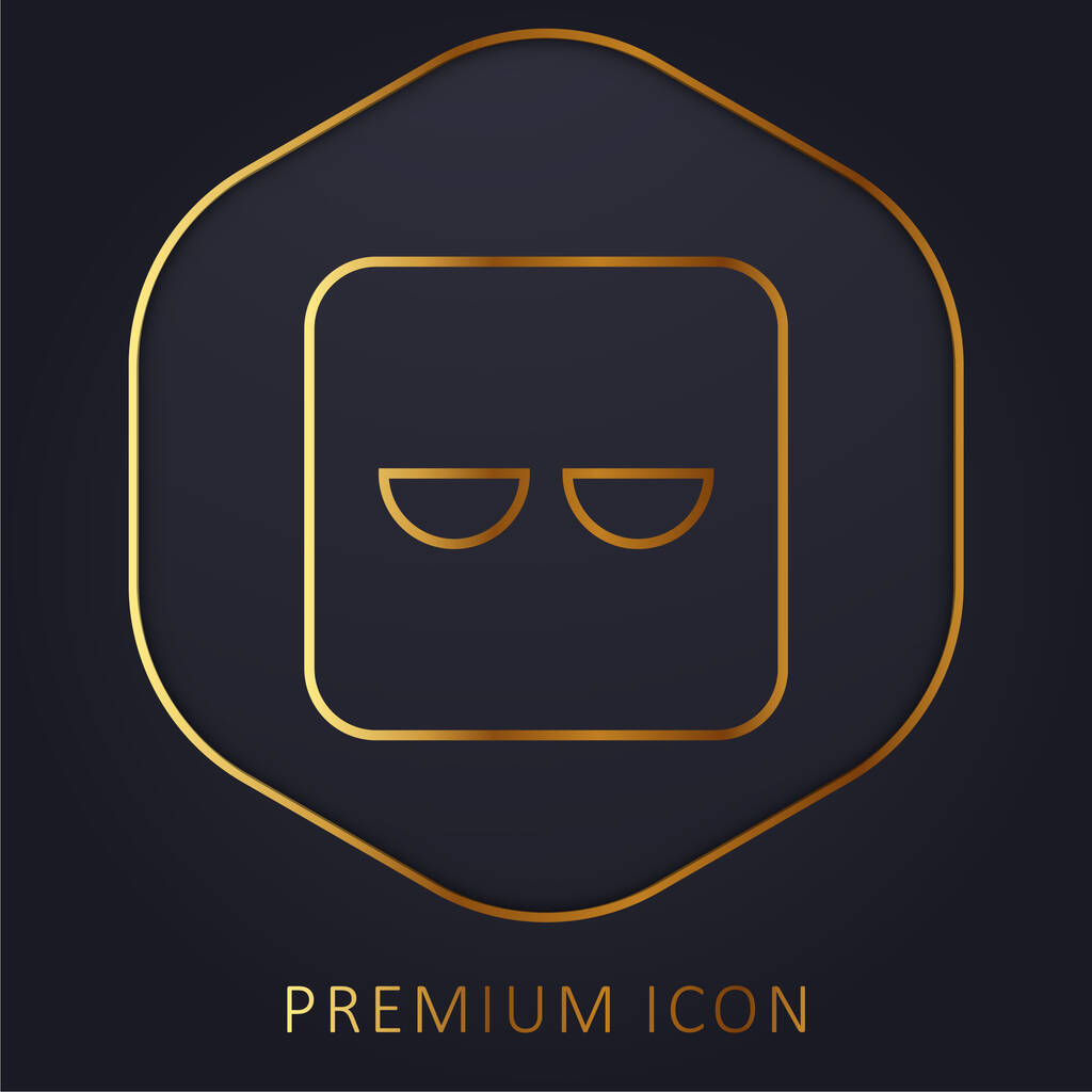 Logo o icono premium de línea dorada aburrida - Vector, Imagen