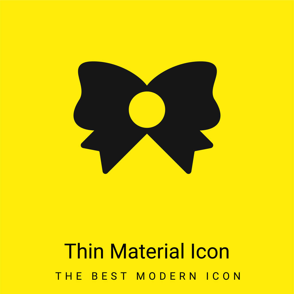 Arco mínimo ícone material amarelo brilhante - Vetor, Imagem