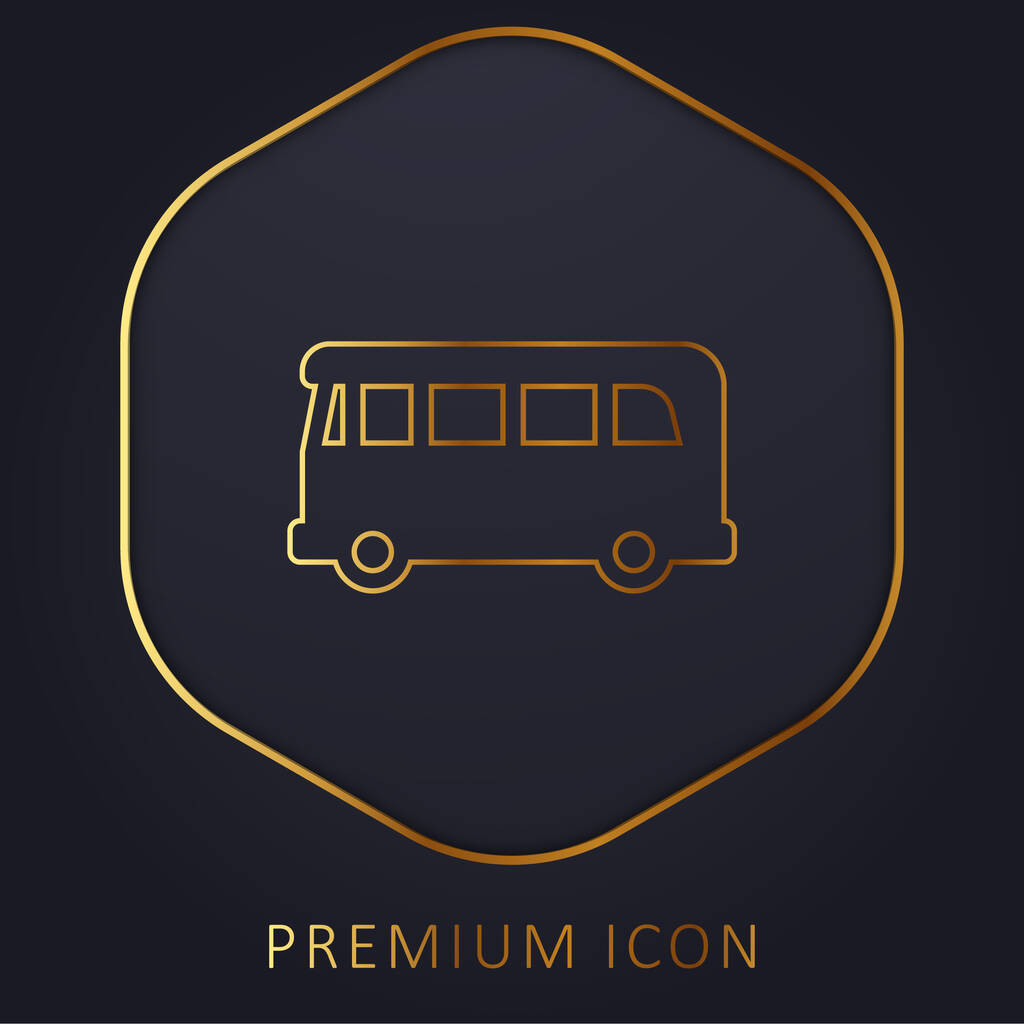 Airport Bus ligne d'or logo premium ou icône - Vecteur, image