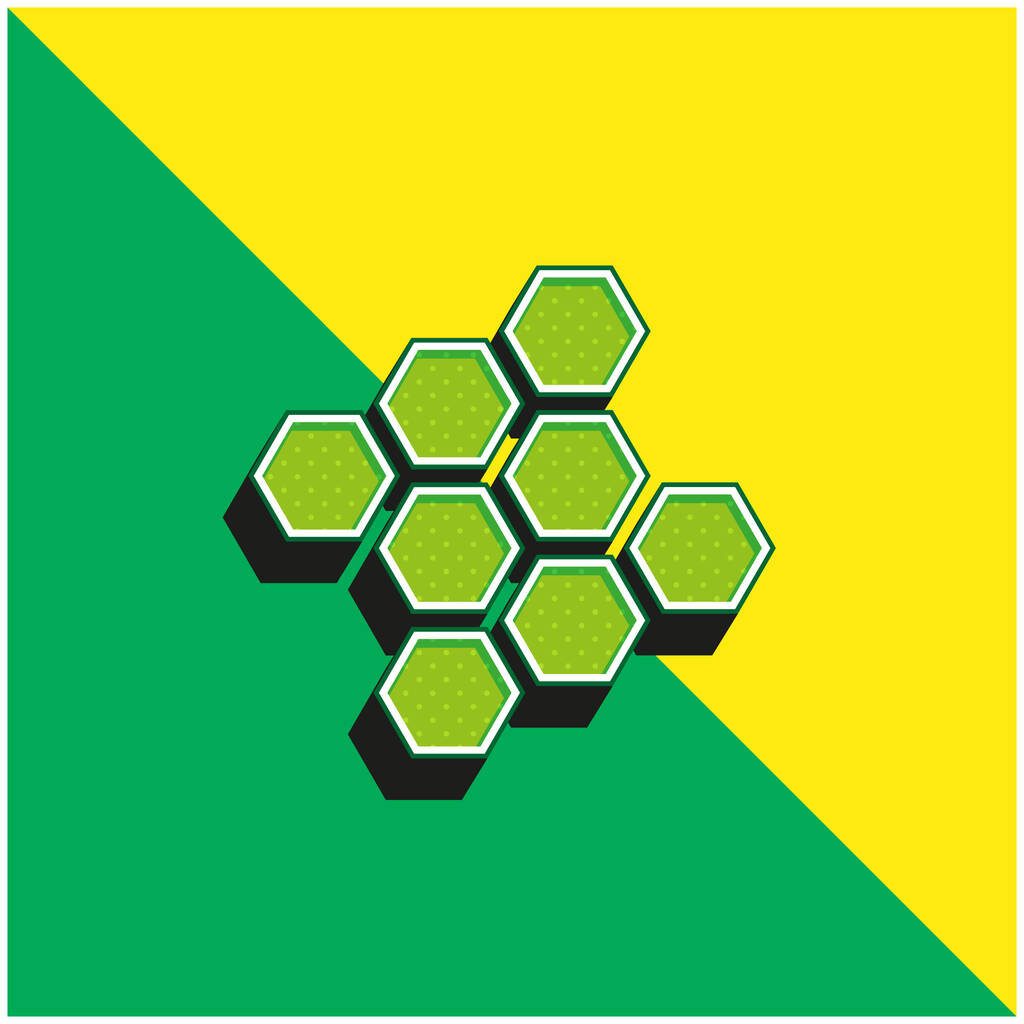 Bond Green a žluté moderní 3D vektorové logo - Vektor, obrázek