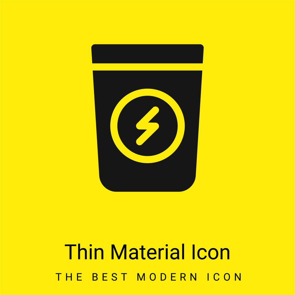 Cesto icona minimale materiale giallo brillante - Vettoriali, immagini