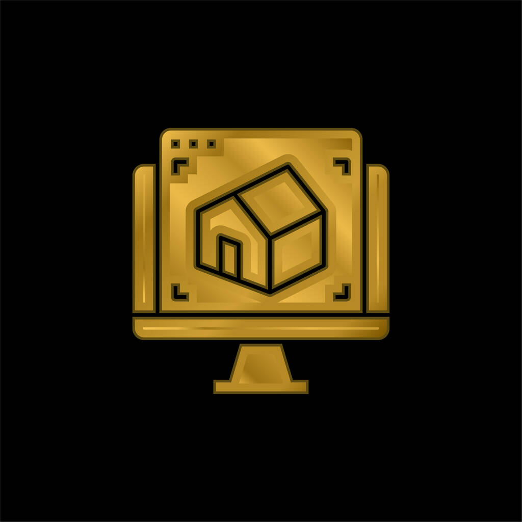 3D золотий металевий значок або вектор логотипу
 - Вектор, зображення