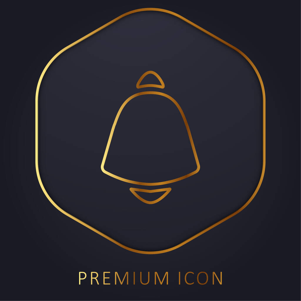 Alarma Bell línea dorada logotipo premium o icono - Vector, imagen