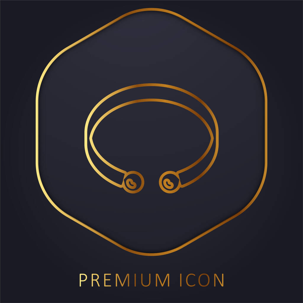 Bracelet ligne dorée logo premium ou icône - Vecteur, image
