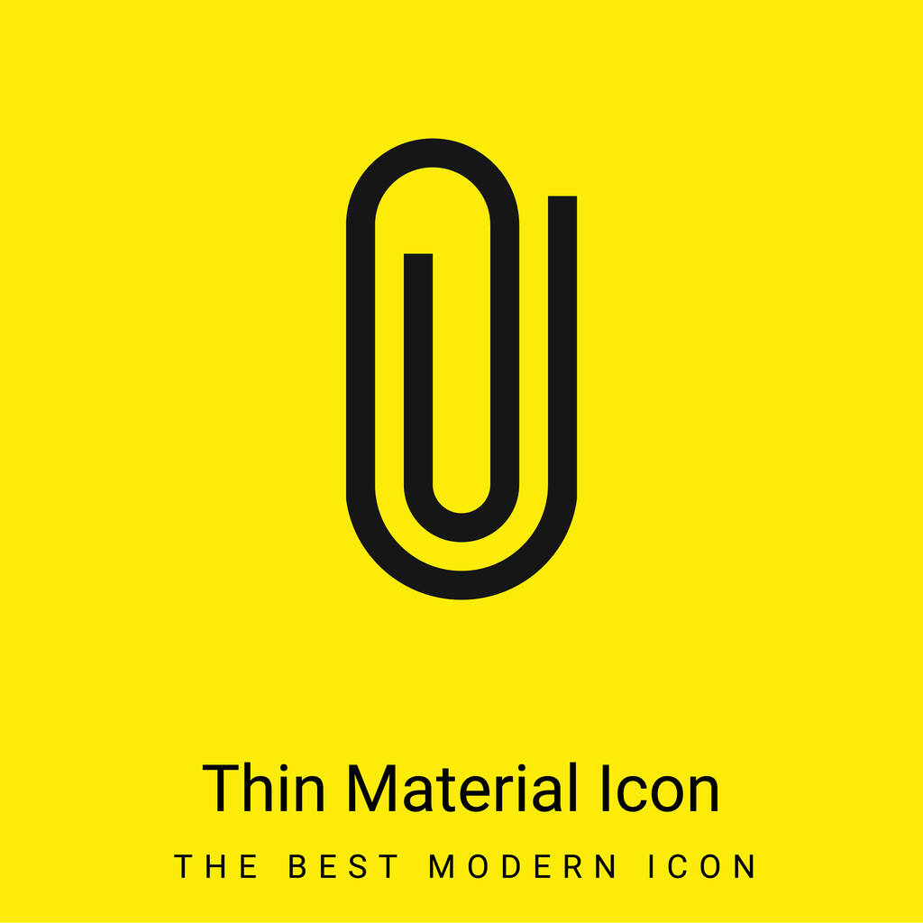 Attachment minimal bright yellow material icon - ベクター画像