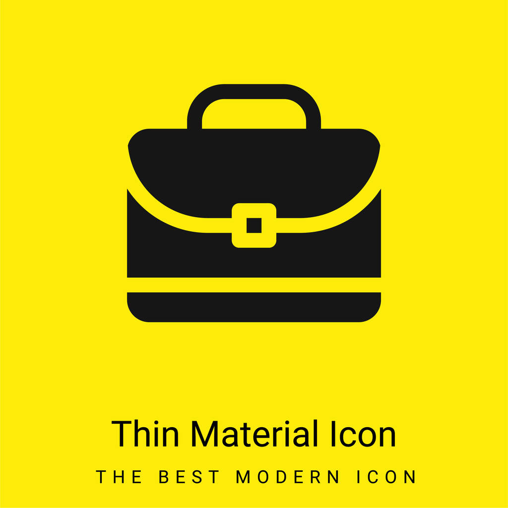 Valigetta icona minimale materiale giallo brillante - Vettoriali, immagini