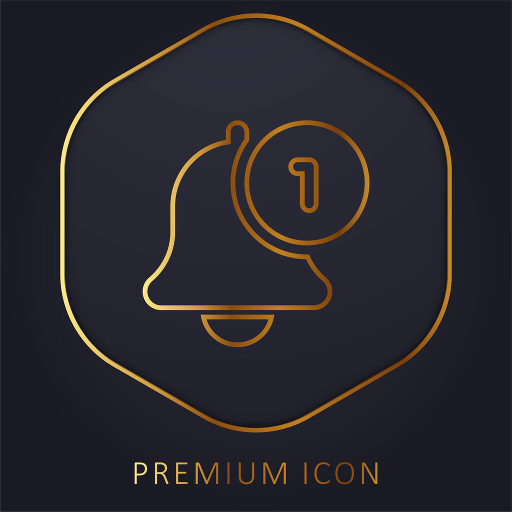 Active golden line premium logo or icon - Vector, Image