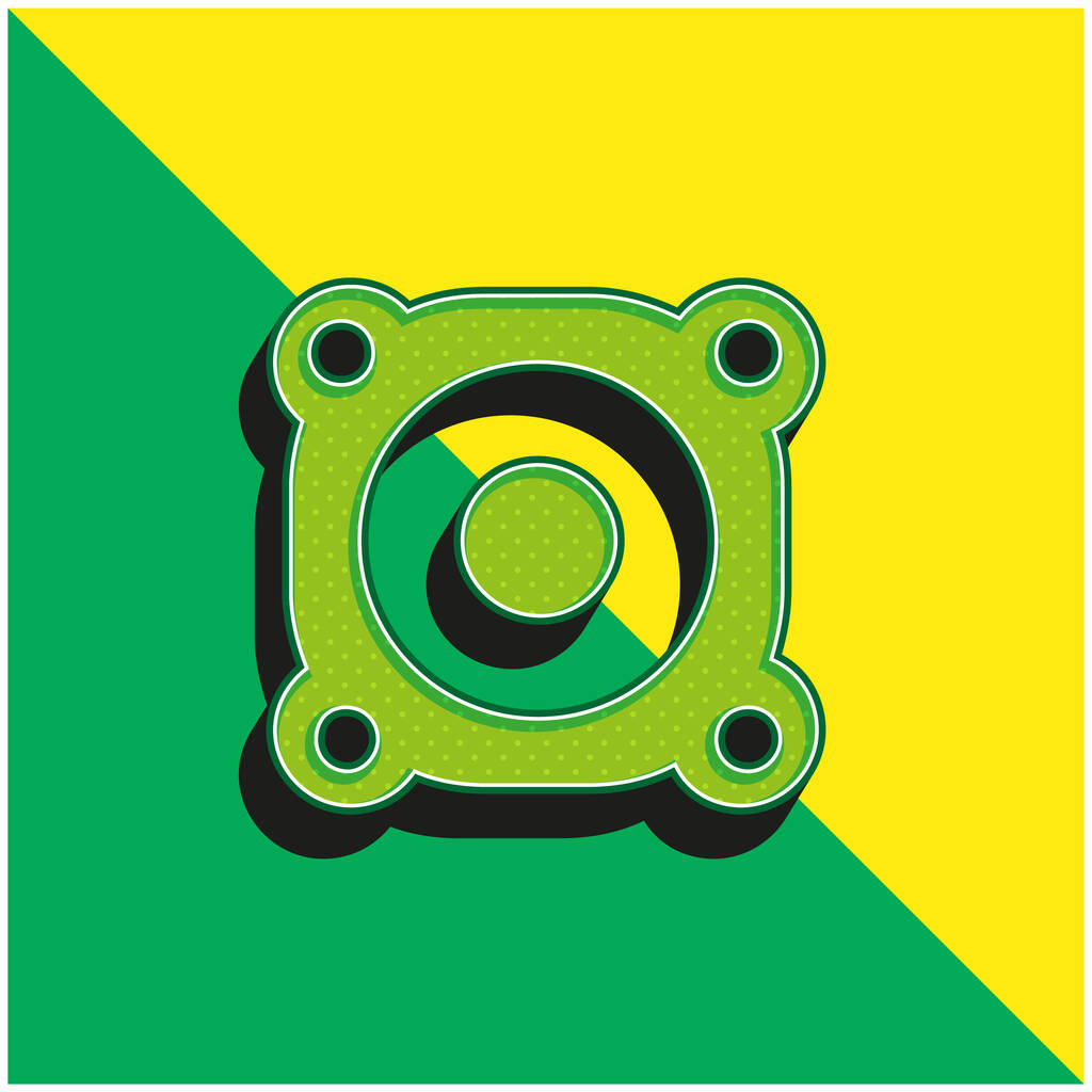 Amplifier Green and yellow modern 3d vector icon logo - Vector, Image