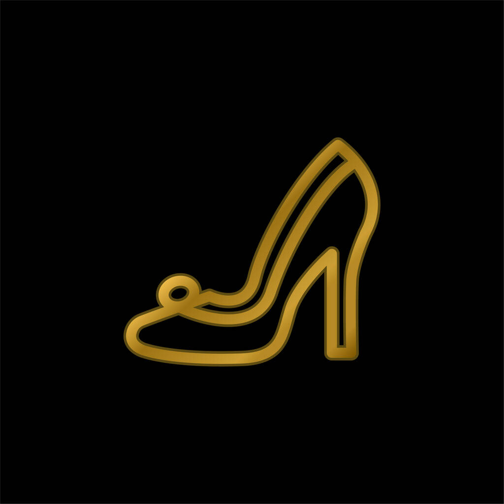 Весільне взуття Золота металева ікона або вектор логотипу
 - Вектор, зображення