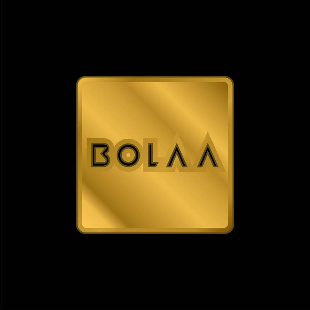 Bola A Logo vergulde metalen icoon of logo vector - Vector, afbeelding