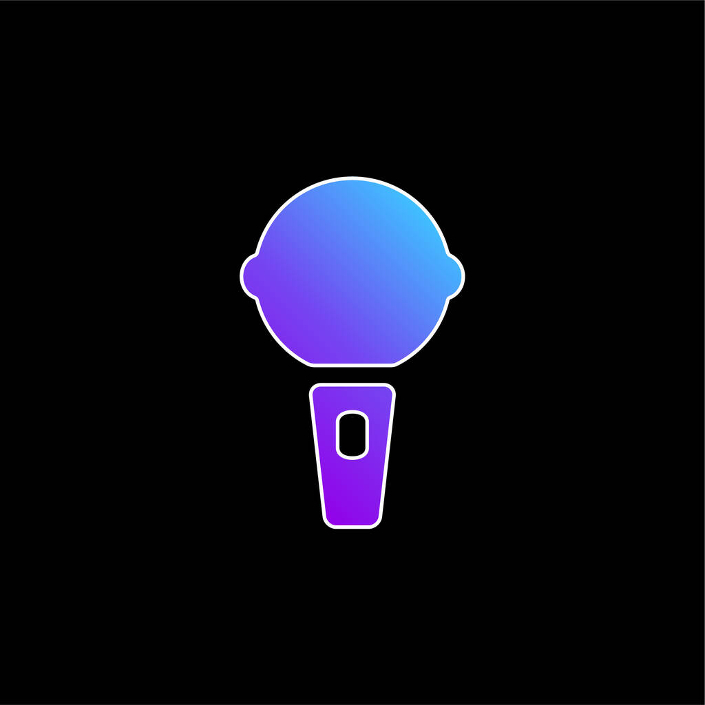 Big Karaoke Mikrofon modrý gradient ikona - Vektor, obrázek