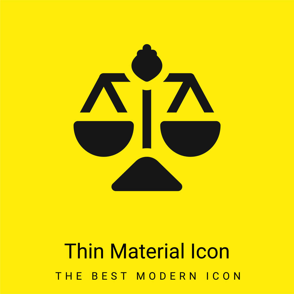 Równowaga minimalna jasnożółta ikona materiału - Wektor, obraz