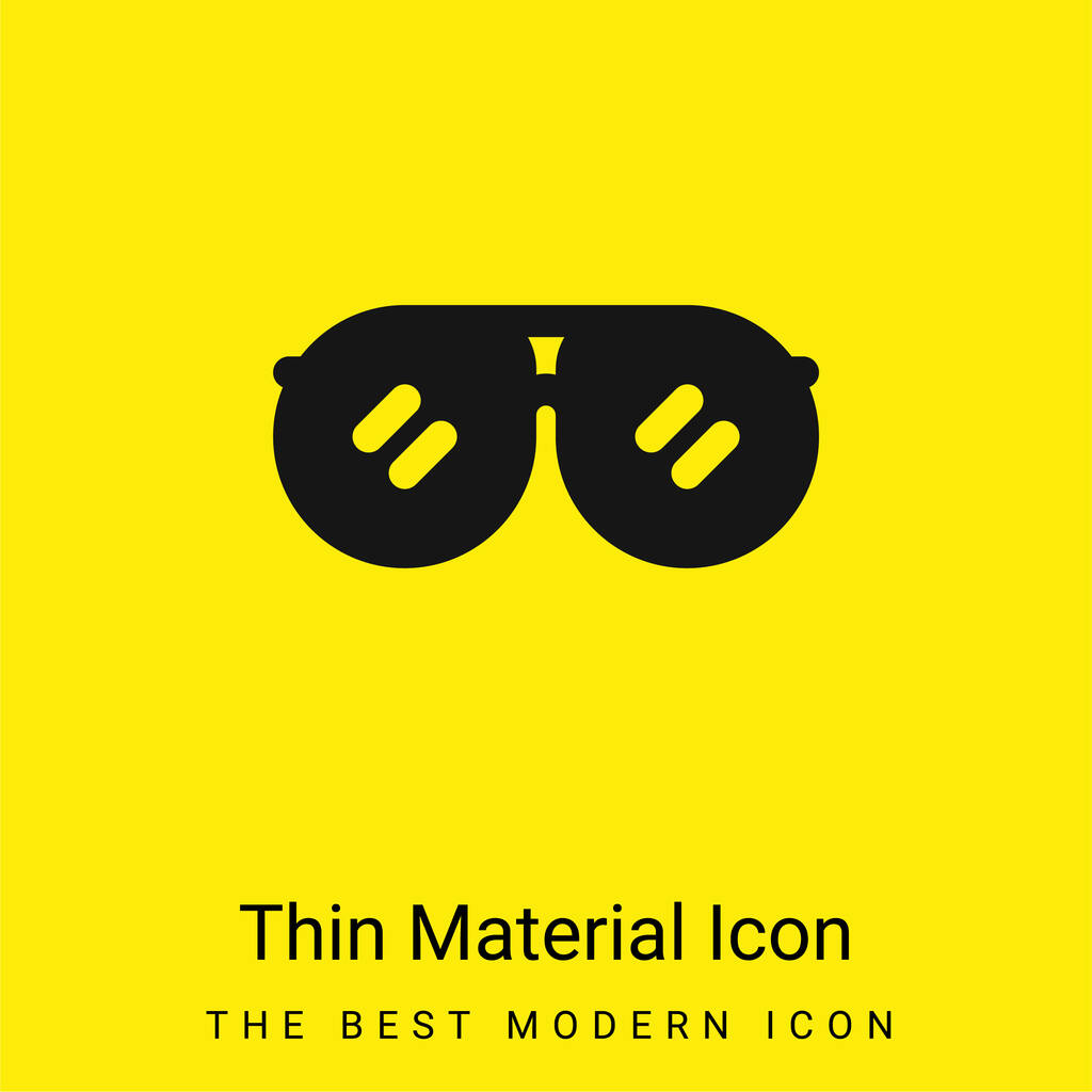 Accessory minimal bright yellow material icon - Vector, Image