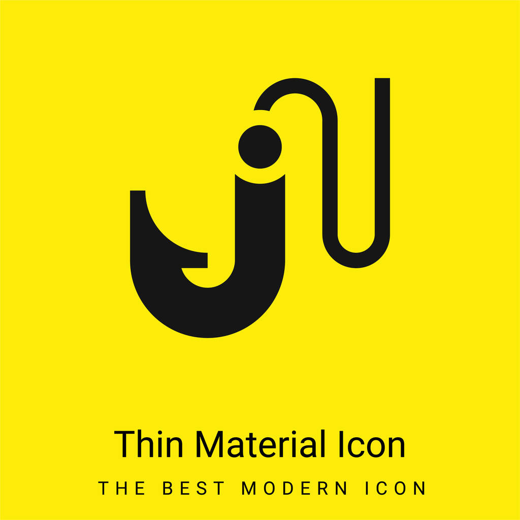 Návnada minimální jasně žlutá ikona materiálu - Vektor, obrázek