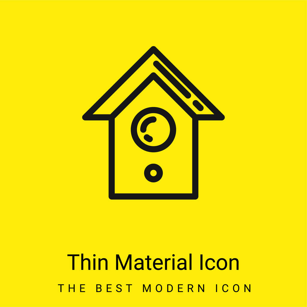 Madárház minimális fényes sárga anyag ikon - Vektor, kép