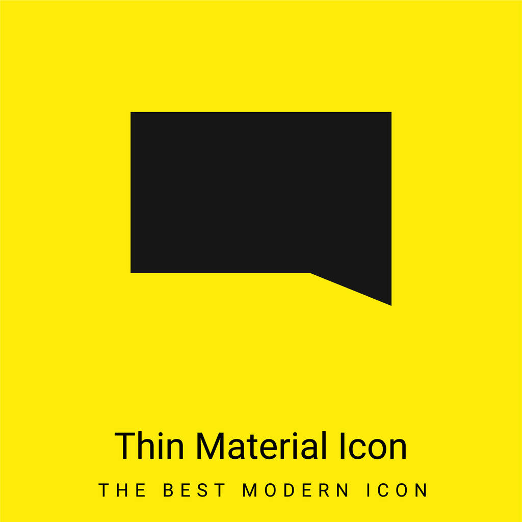 Black Chat Bubble minimální jasně žlutá ikona materiálu - Vektor, obrázek