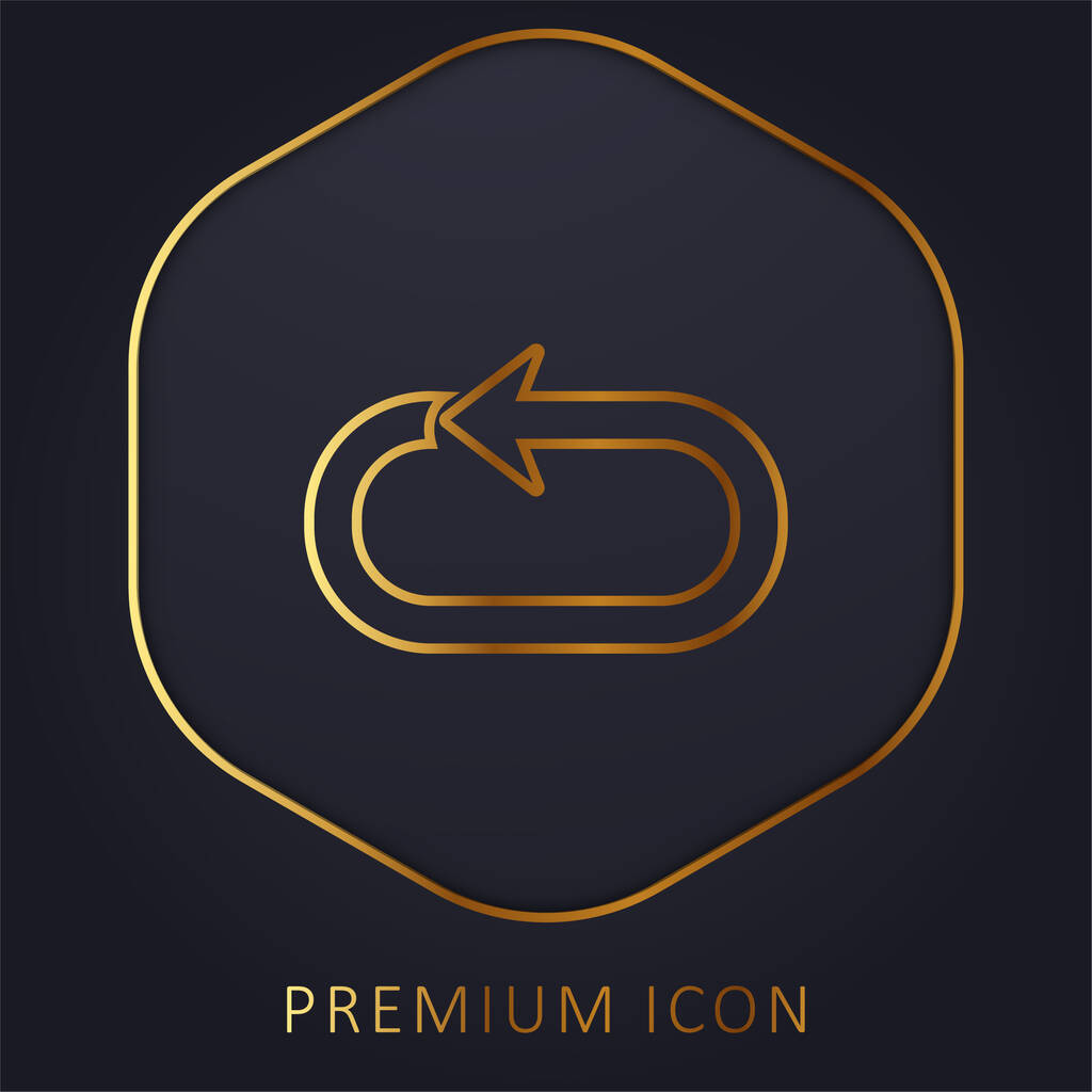 Freccia Loop linea dorata logo premium o icona - Vettoriali, immagini