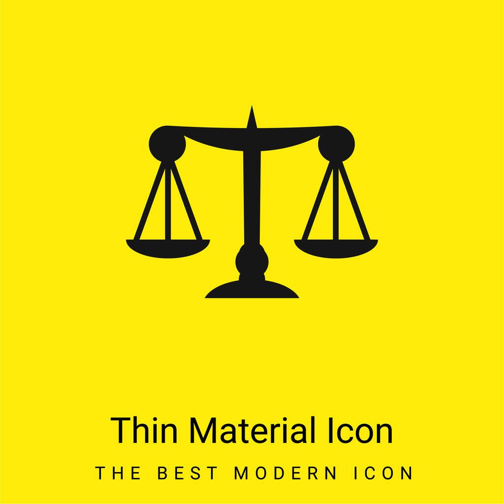 Equilibrio mínimo icono de material amarillo brillante - Vector, Imagen