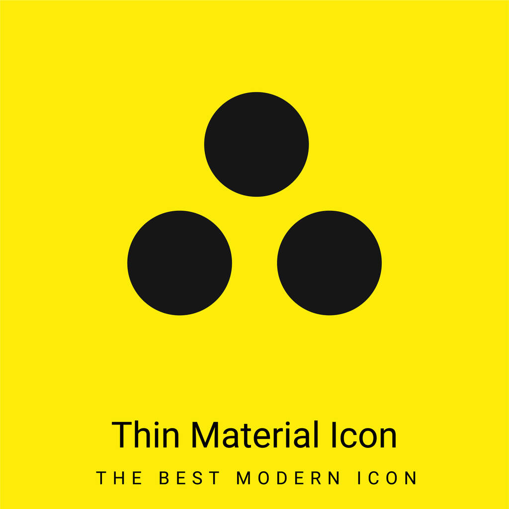Ammunition minimal bright yellow material icon - Vector, Image