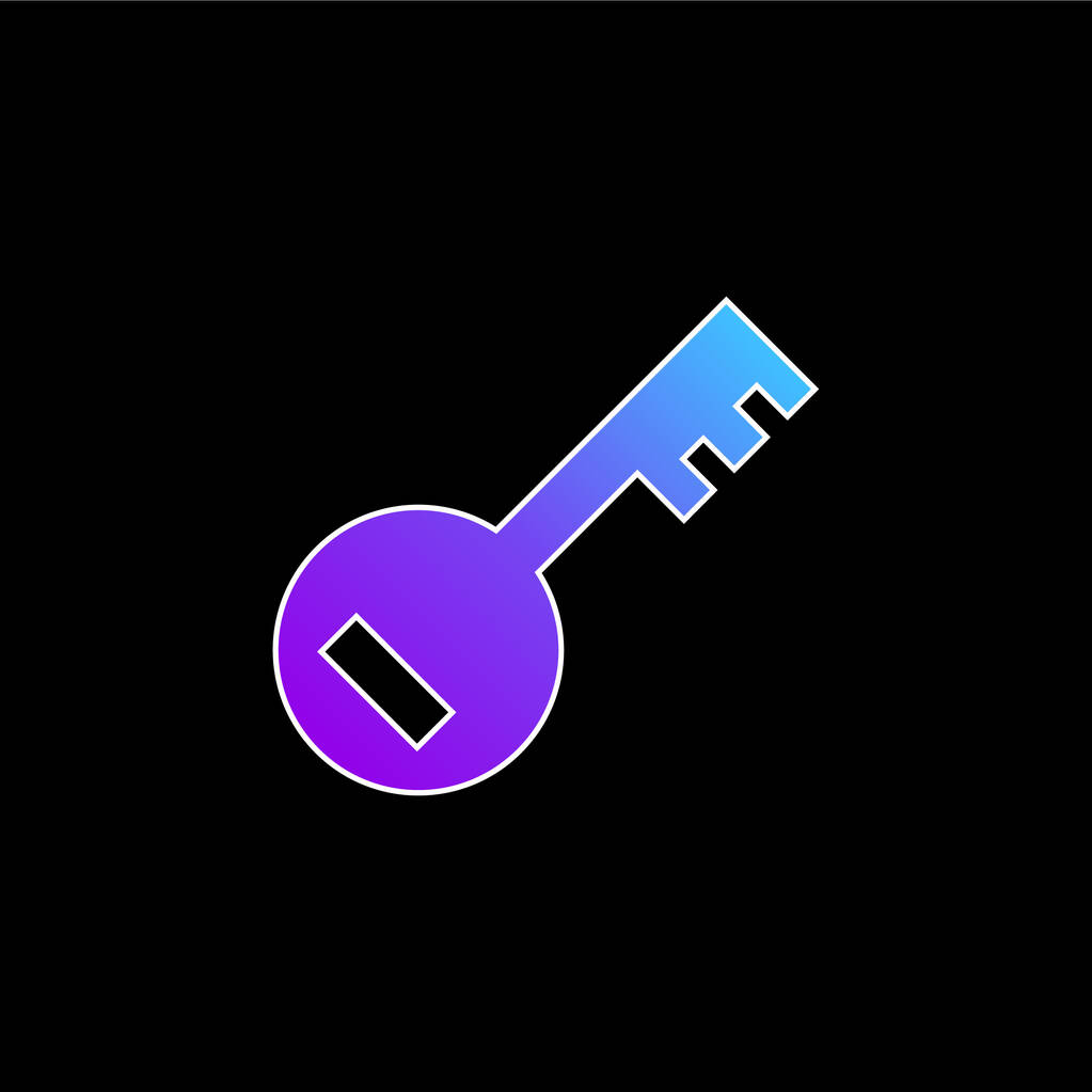 Icône vectorielle de dégradé bleu PassKey du compte - Vecteur, image