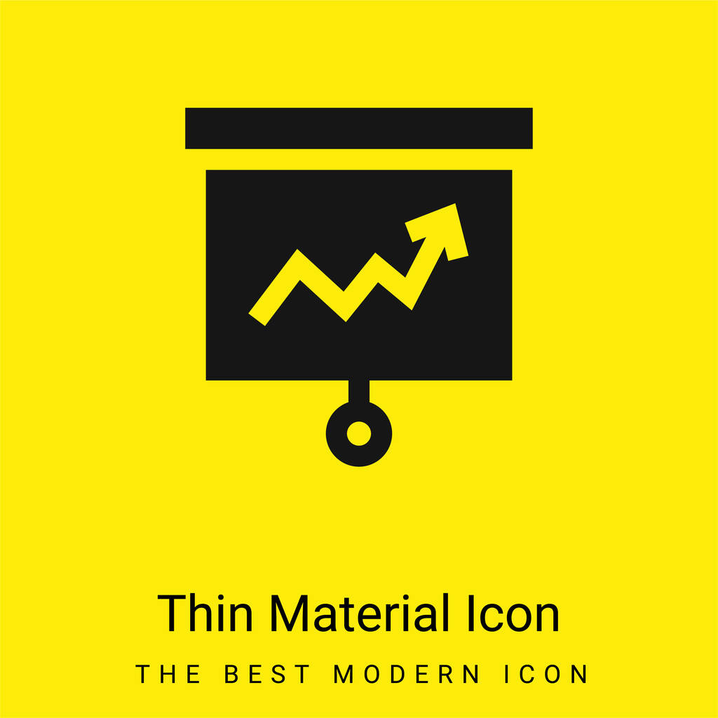 Analitico minimale brillante icona materiale giallo - Vettoriali, immagini