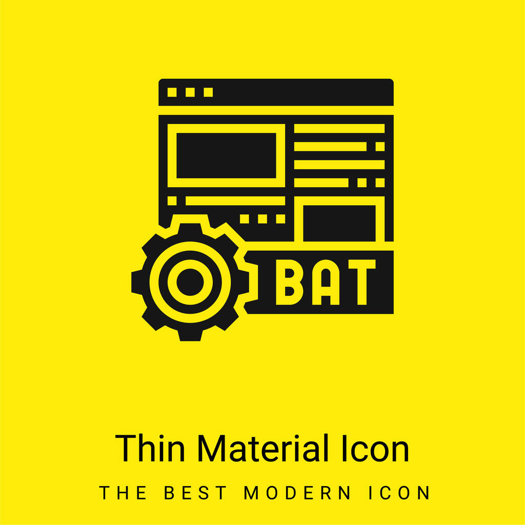 Šarže minimální jasně žlutý materiál ikona - Vektor, obrázek