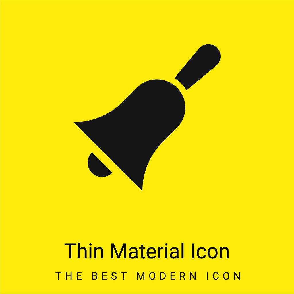 Ícone de material amarelo brilhante mínimo Bell - Vetor, Imagem