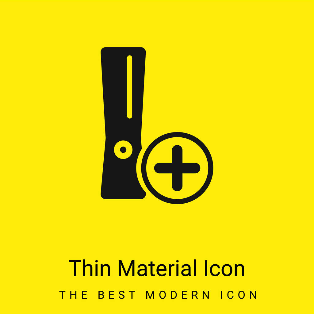Přidat herní konzoli Symbol minimální jasně žlutá ikona materiálu - Vektor, obrázek