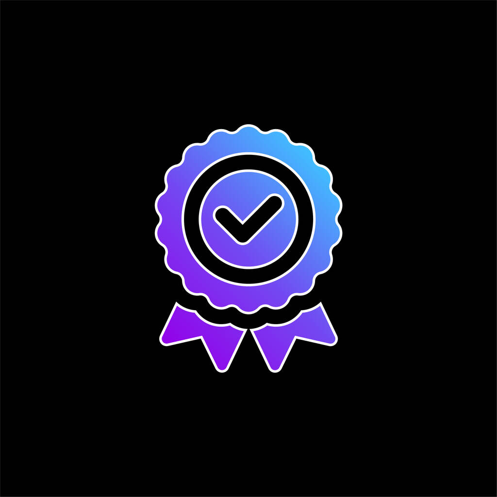 Badge blu gradiente vettoriale icona - Vettoriali, immagini