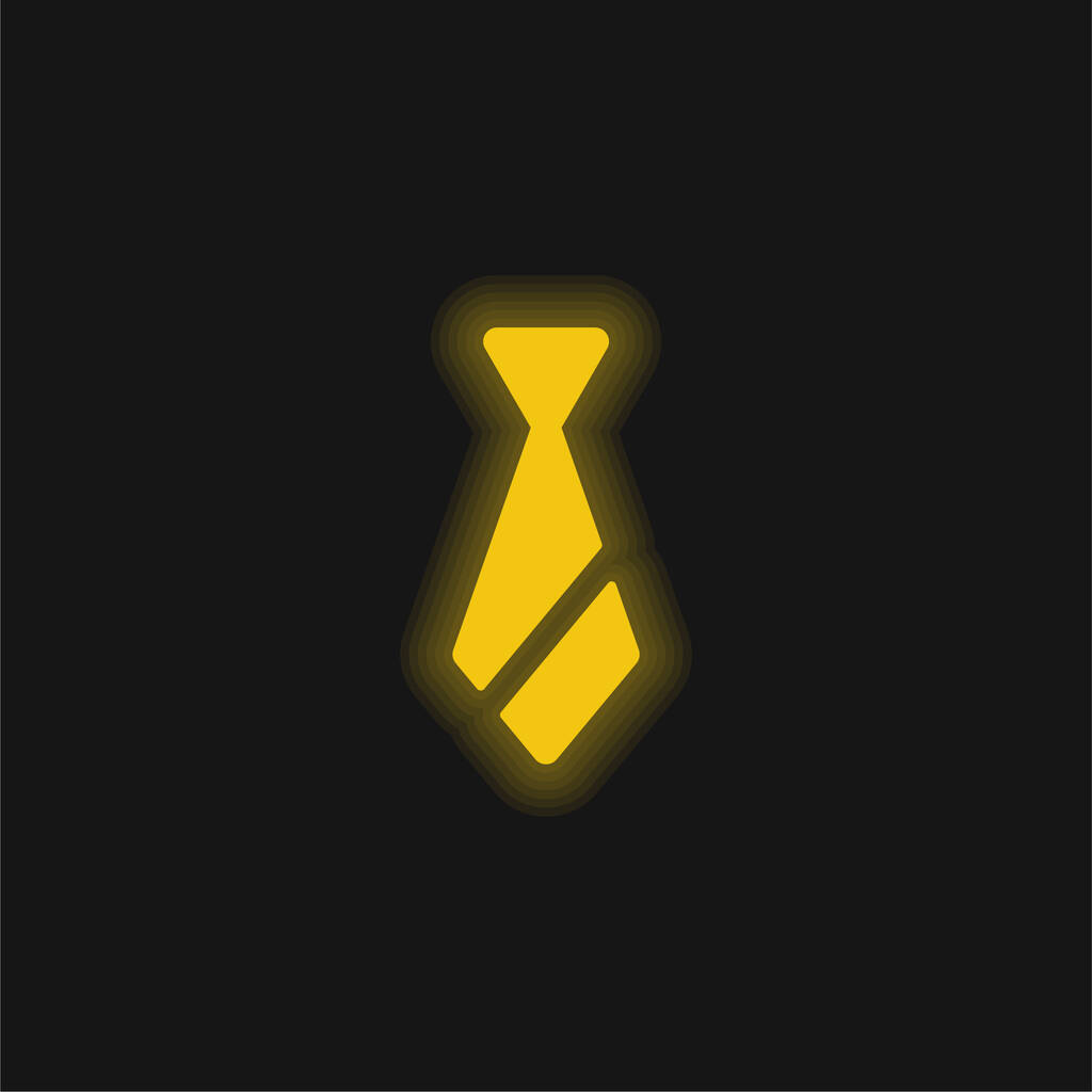 Zubehör gelb leuchtende Neon-Symbol - Vektor, Bild