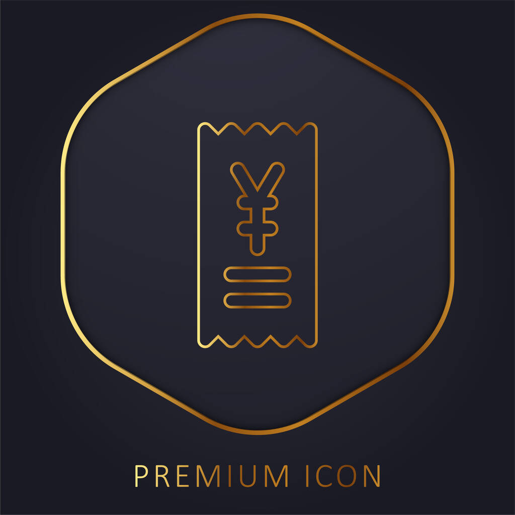 Білл золота лінія логотип або значок преміум-класу
 - Вектор, зображення