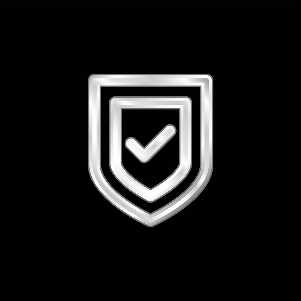 Anti Virus postříbřená kovová ikona - Vektor, obrázek