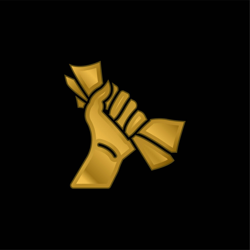Zakłady na złotą ikonę metaliczną lub wektor logo - Wektor, obraz