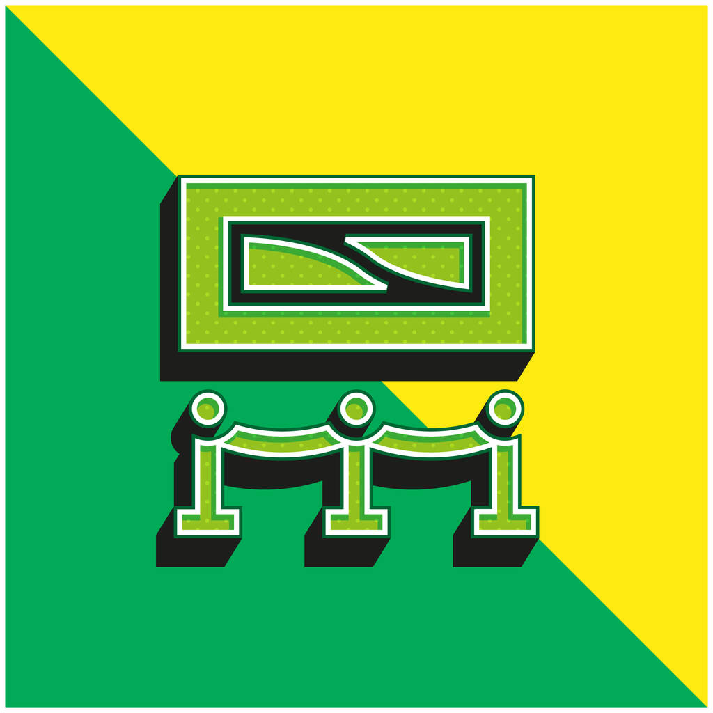 Art Green and yellow modern 3d vector icon logo - Vector, Image