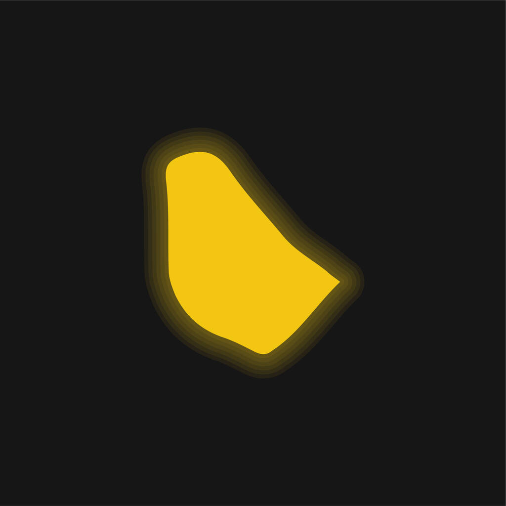 Barbade jaune néon brillant icône - Vecteur, image