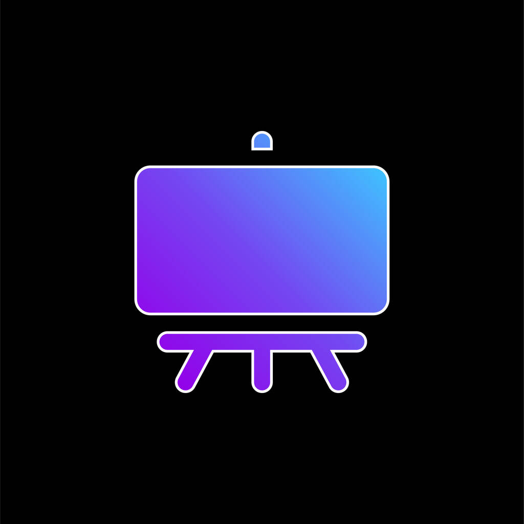 Blackboard blue gradient vector icon - Vector, Image