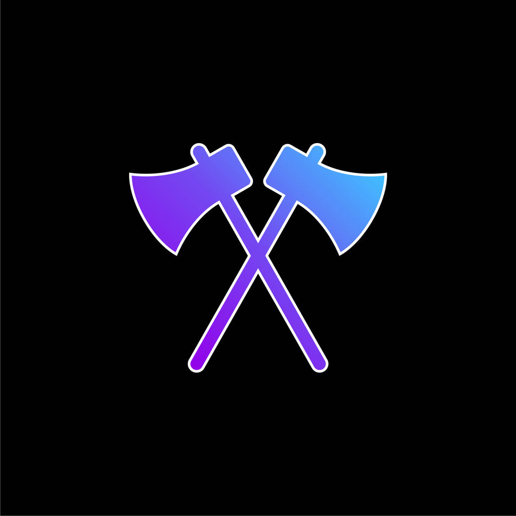 Символ топора синего градиента - Вектор,изображение