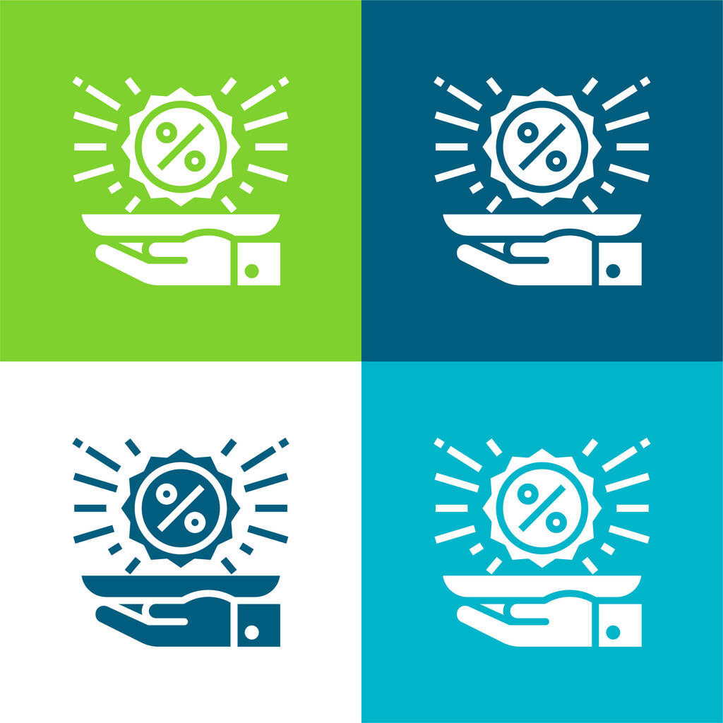 Best Seller Flat four color minimal icon set - Vector, Image