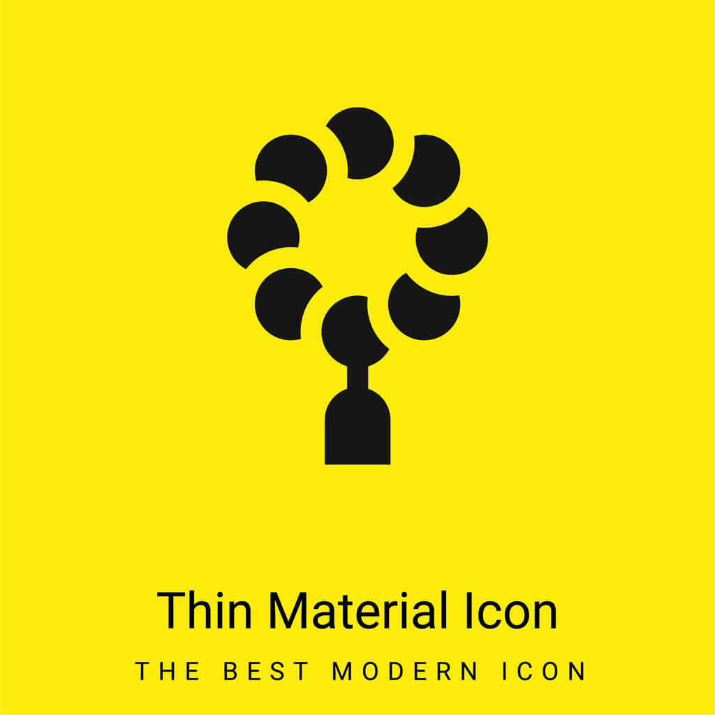 Kralen minimaal helder geel materiaal pictogram - Vector, afbeelding