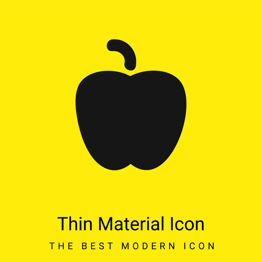 Apple Black Shape en az parlak sarı malzeme simgesi - Vektör, Görsel