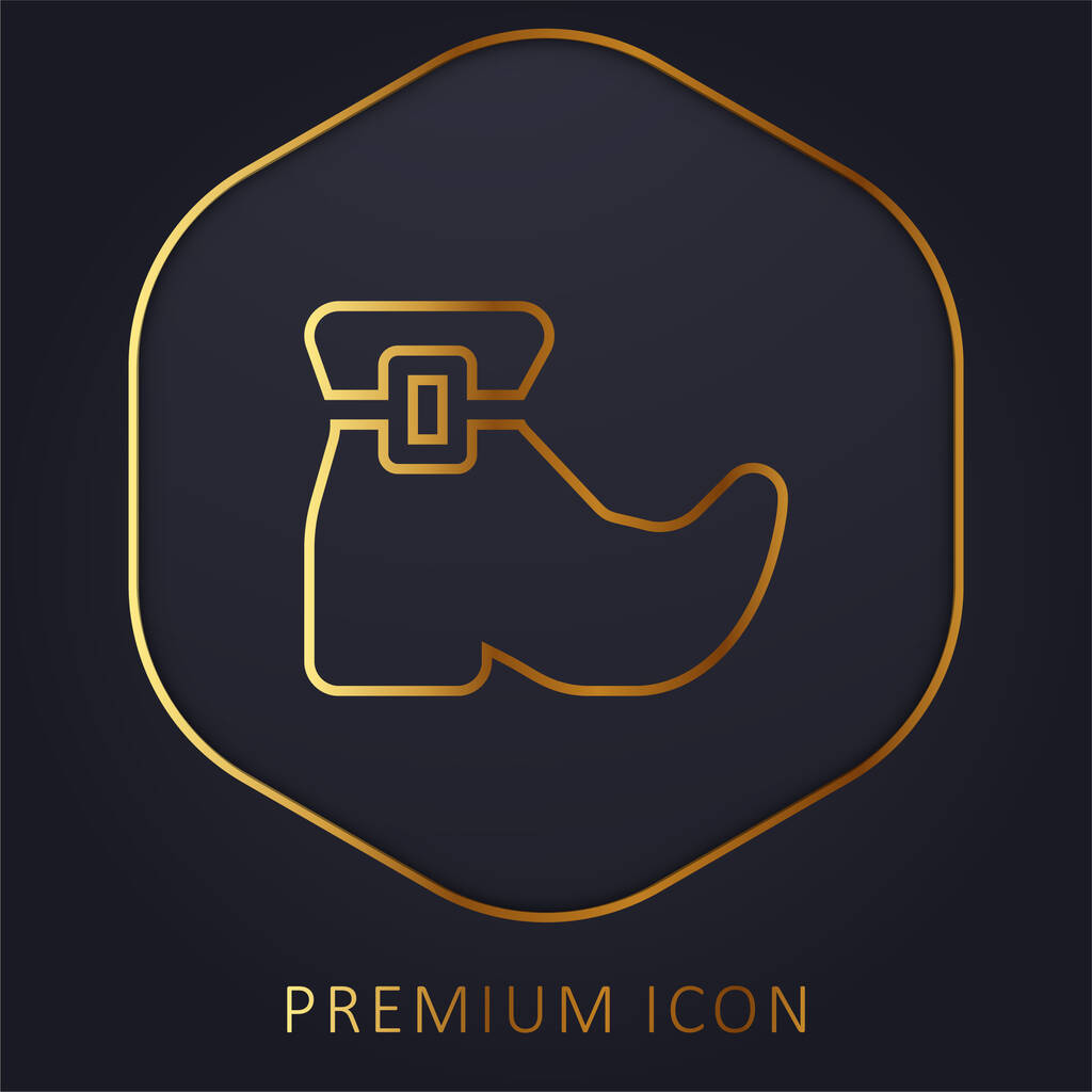 Boot goldene Linie Premium-Logo oder Symbol - Vektor, Bild