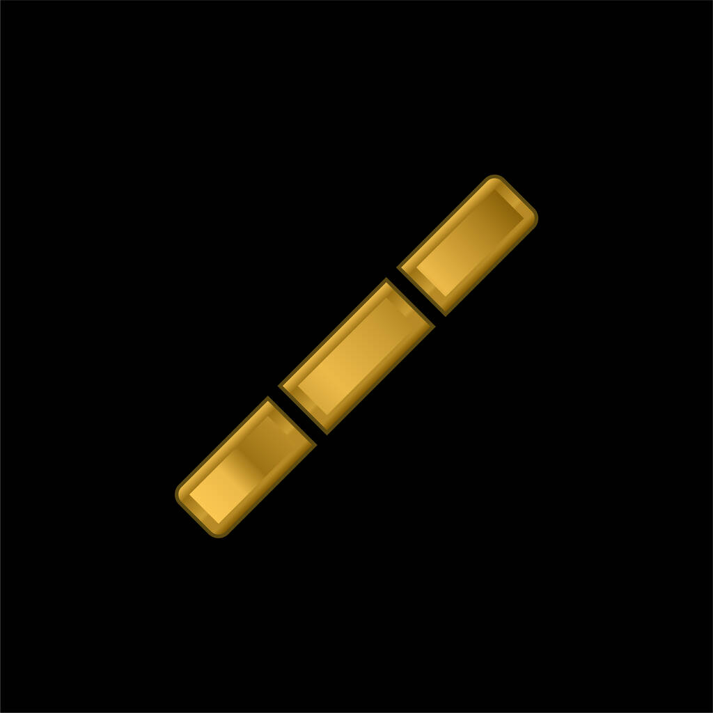 Bo chapado en oro icono metálico o logo vector - Vector, Imagen