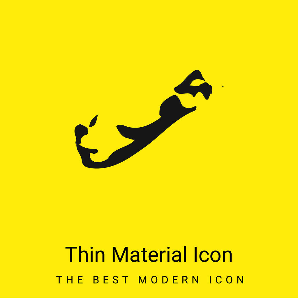 Bermuda minimal bright yellow material icon - Vector, Image