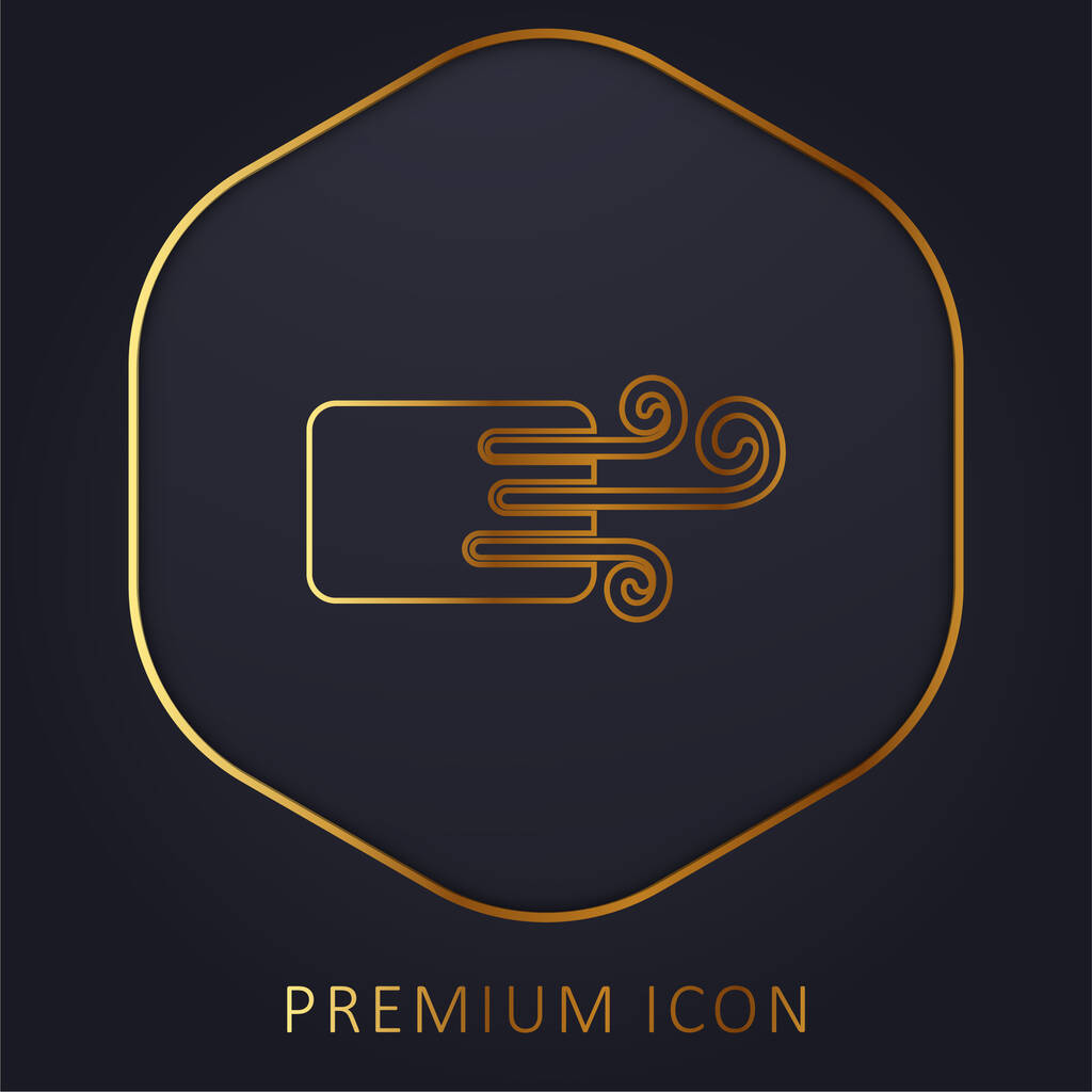 Air Conditioner Sign gouden lijn premium logo of pictogram - Vector, afbeelding