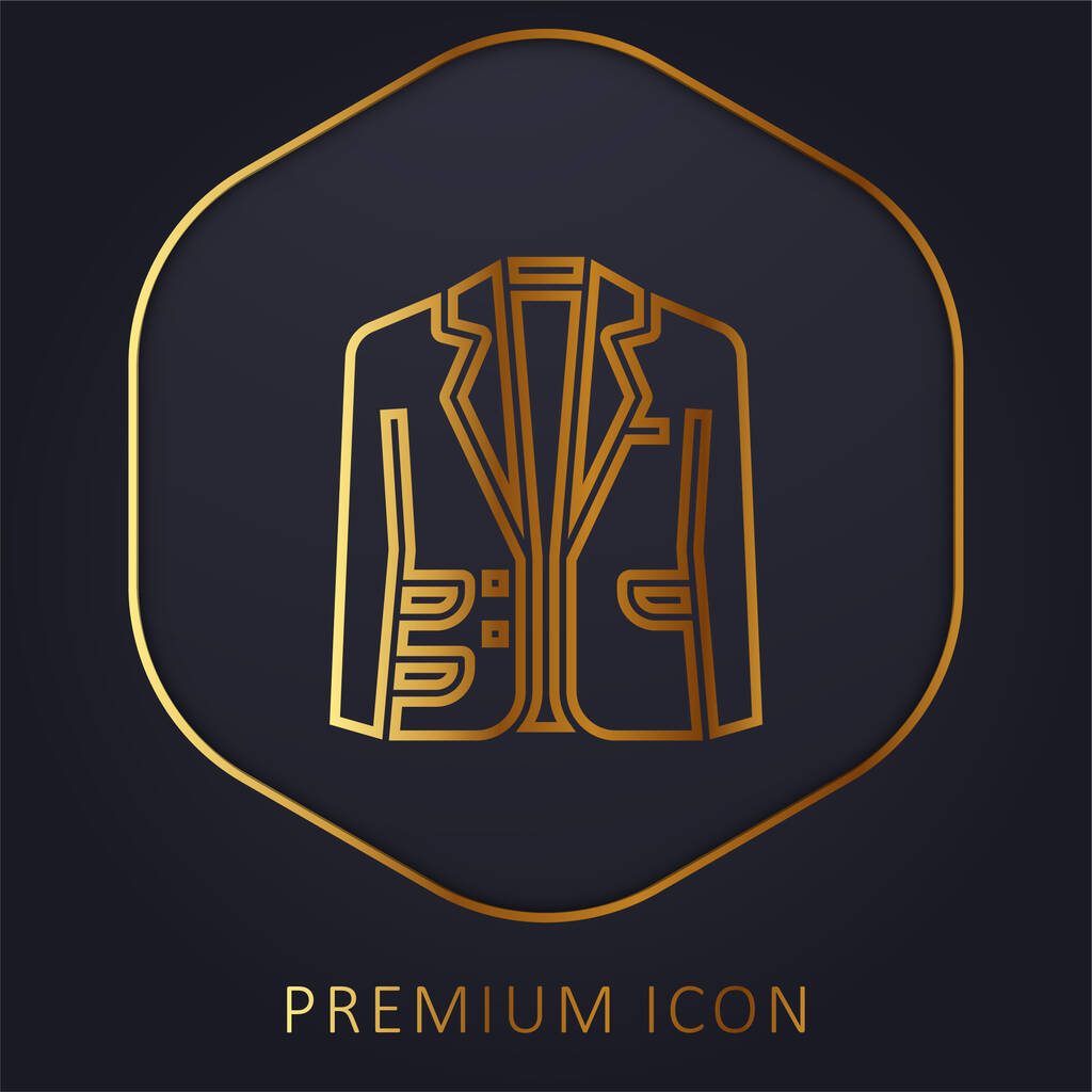 Blazer golden line premium logo or icon - Vector, Image