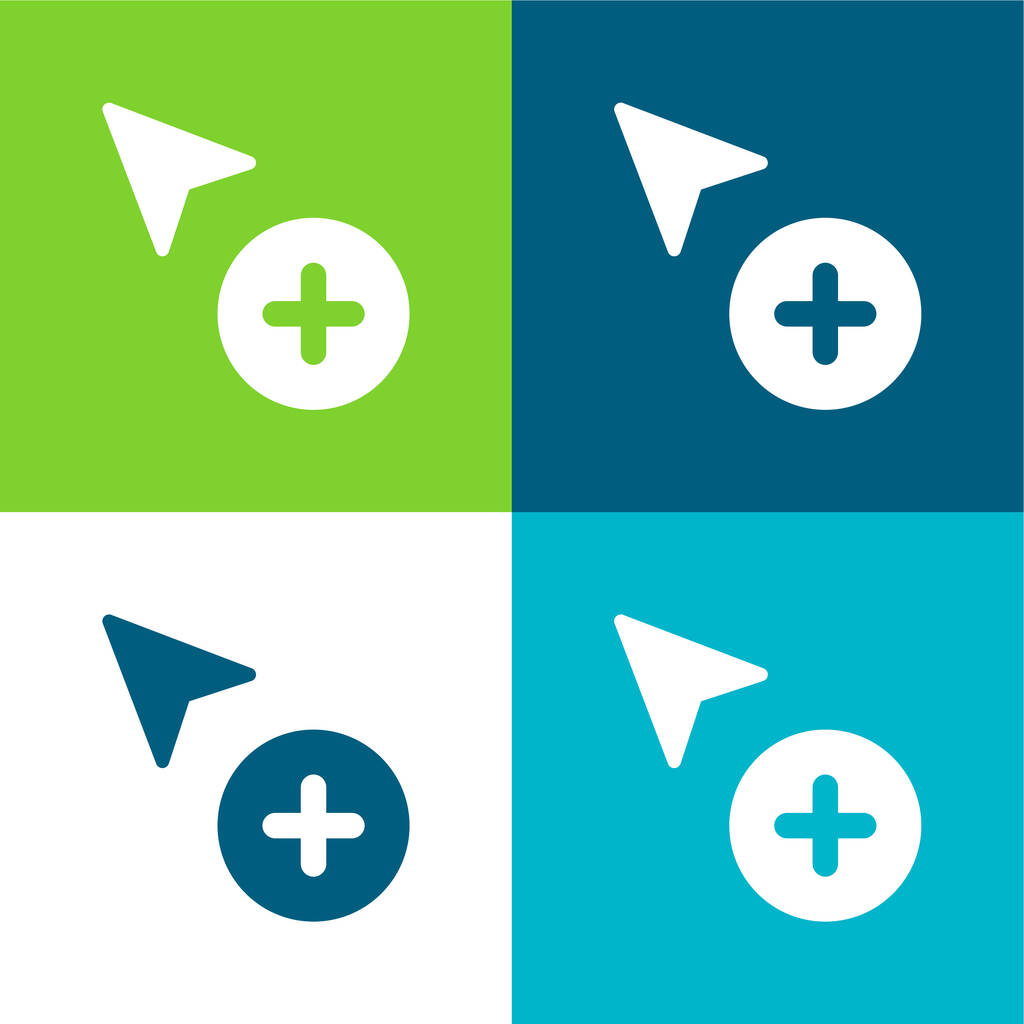Add Flat four color minimal icon set - Vector, Image