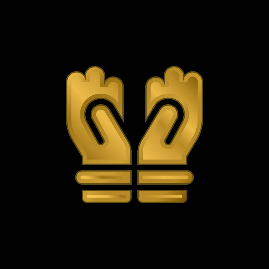 Pobłogosław złotą ikonę metaliczną lub wektor logo - Wektor, obraz