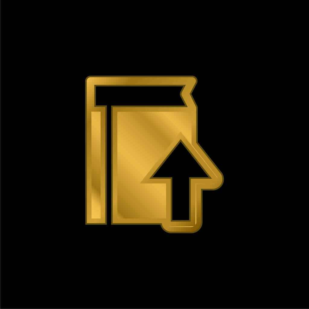 Sembol altın kaplamalı metal simge ya da logo vektörü yükle - Vektör, Görsel