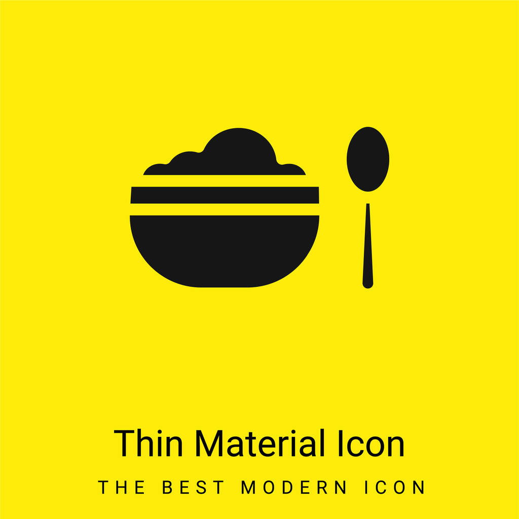 Baby Food minimální jasně žlutý materiál ikona - Vektor, obrázek