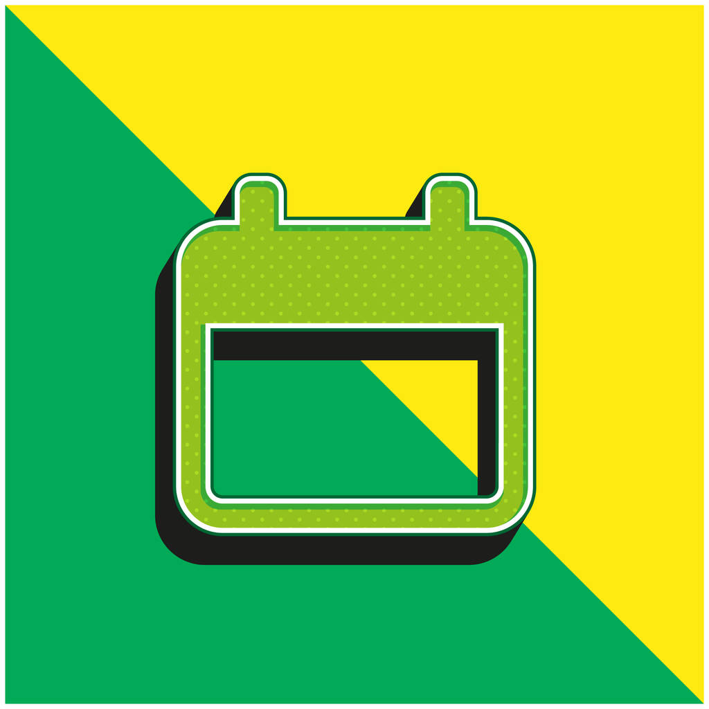 Agenda Grünes und gelbes modernes 3D-Vektor-Symbol-Logo - Vektor, Bild